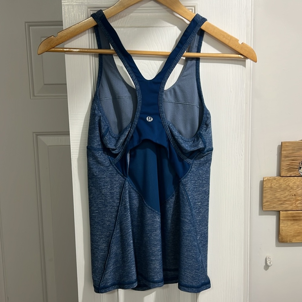 LULULEMON • Racerback Tank Top w/ Shelf Bra - Picture 2 of 4